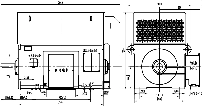 outline dimension of triple phase motor outline dimension of triple phase motor