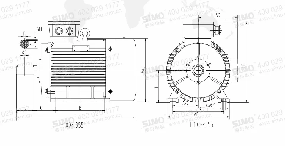 Tefc 3 Phase Squirrel Cage Induction Motor Tefc 3 Phase Squirrel Cage Induction Motor